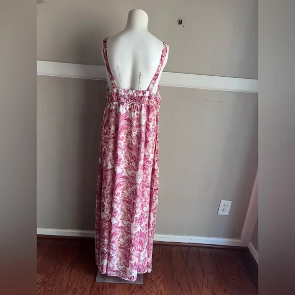 Sassfras Pink and White Paisley Dress - Picture 5 of 10